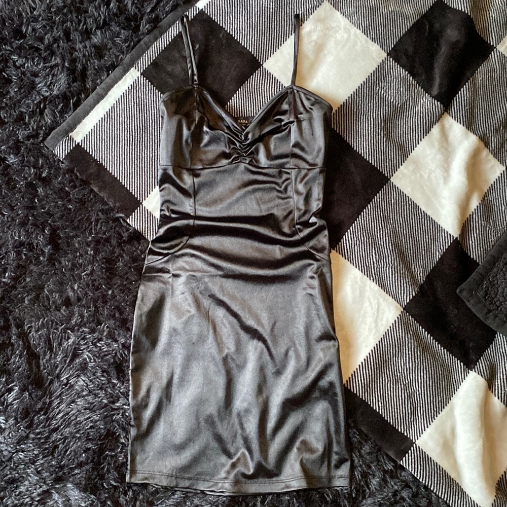 Black silk dress